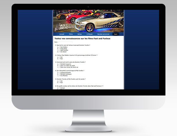Quiz sur les films Fast And Furious