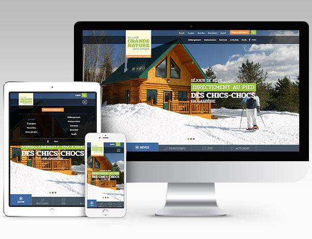 Site Web de Village Grande Nature Chic-Chocs